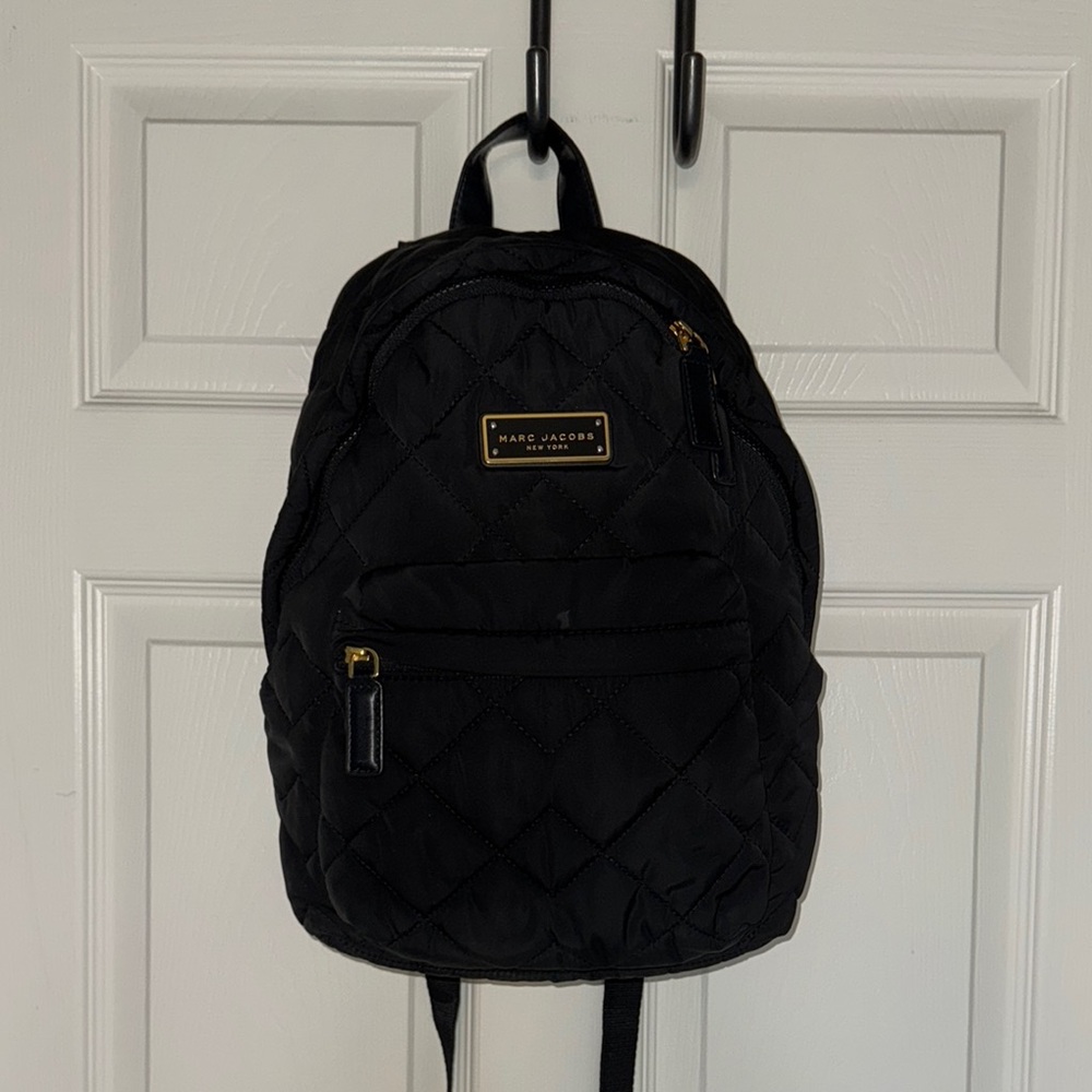 Marc Jacobs Quilted Nylon Black Backpack